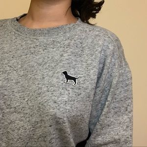 Gray sweatshirt w mesh PINK